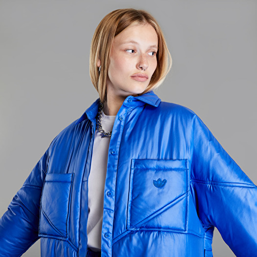 Adidas blue store puffer jacket