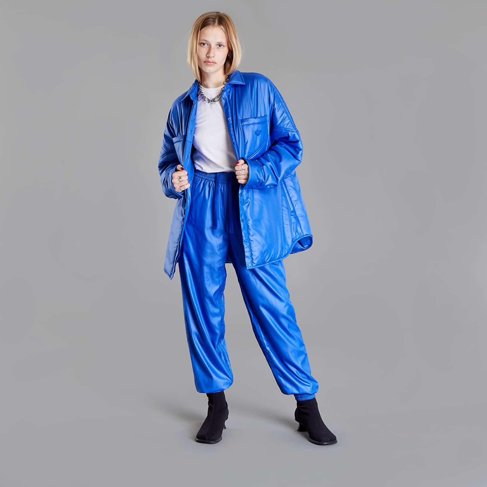 Jakker adidas Blue Version Padded Shirt Jacket Royal Blue