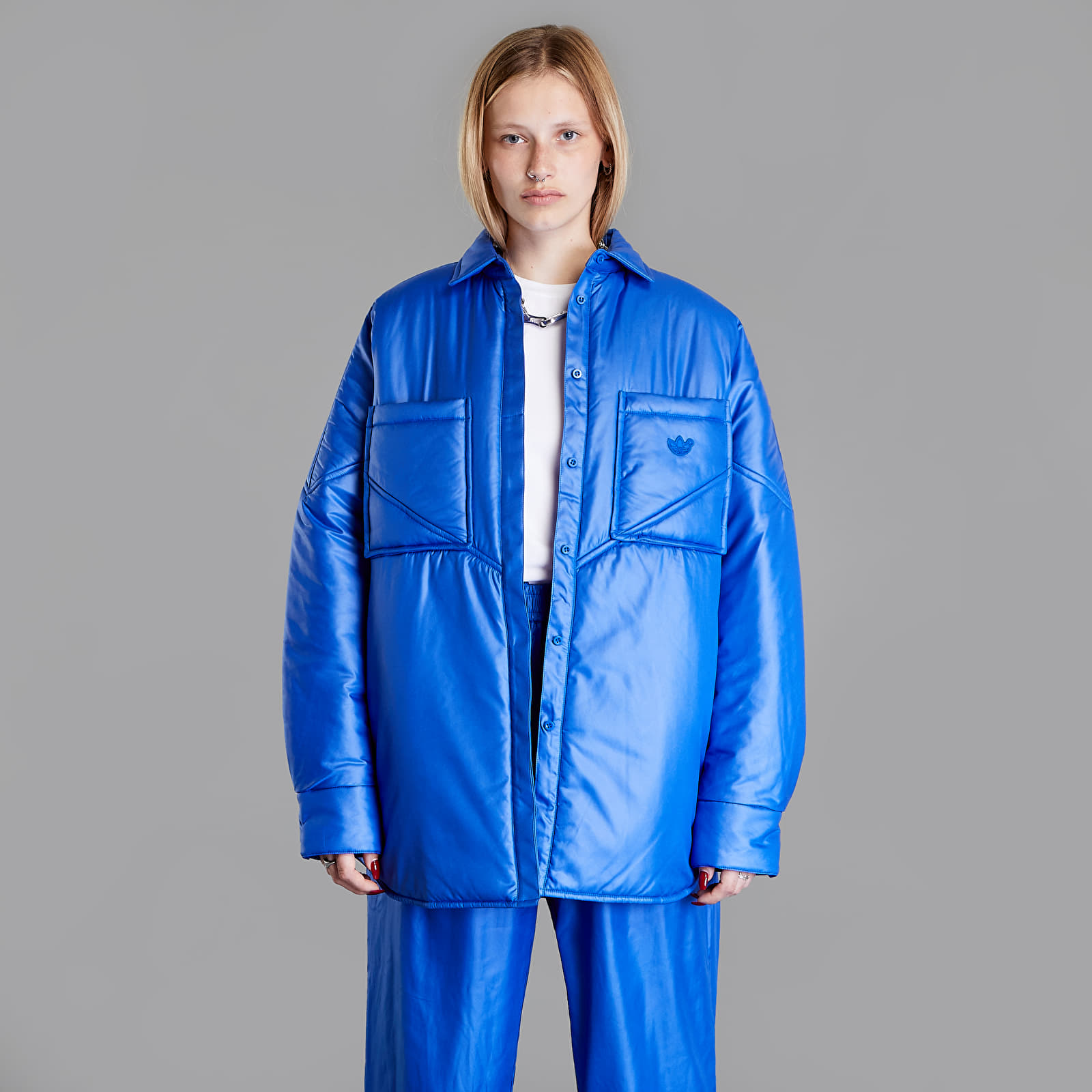 Jakker adidas Blue Version Padded Shirt Jacket Royal Blue
