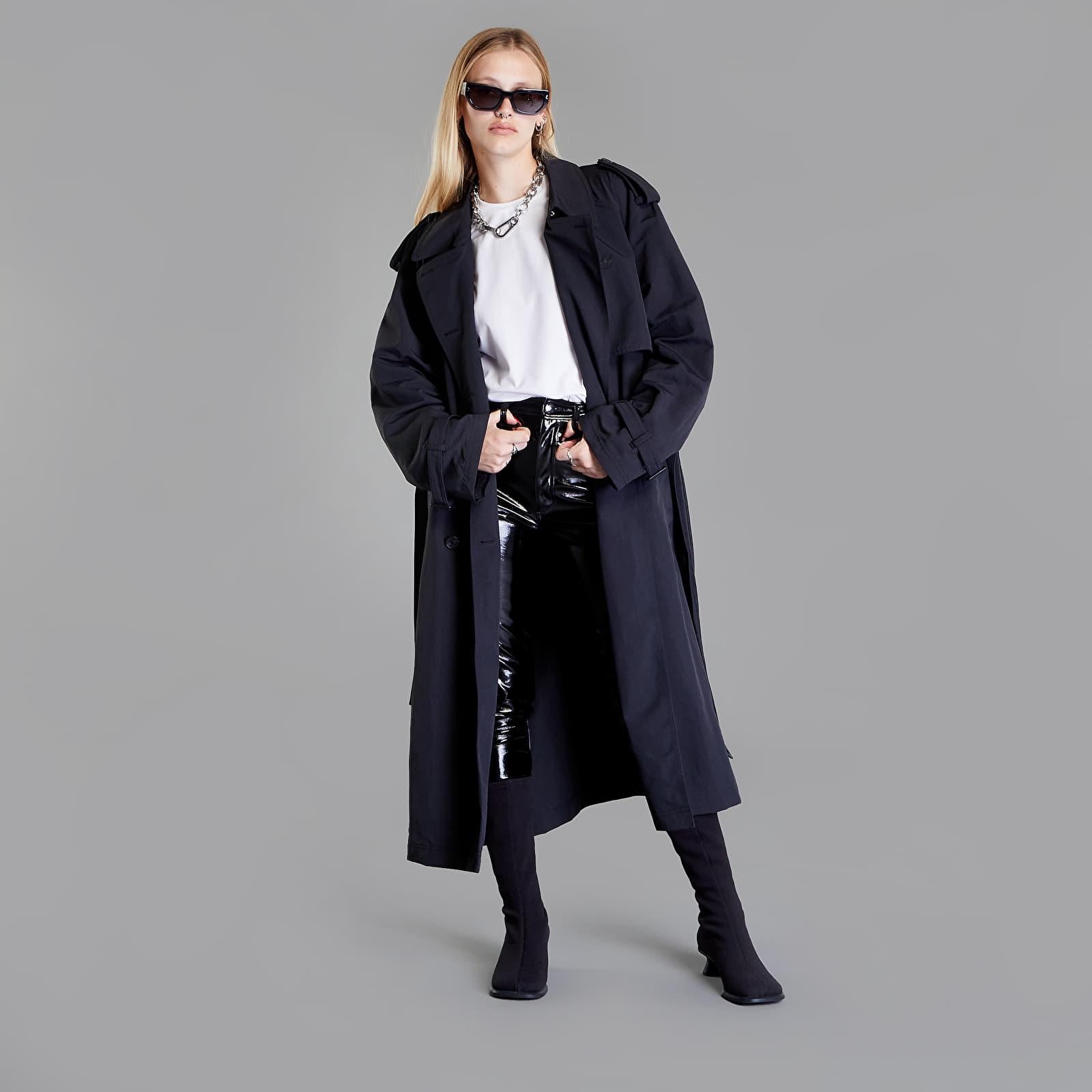 Jacken adidas Blue Version Trench Coat Black