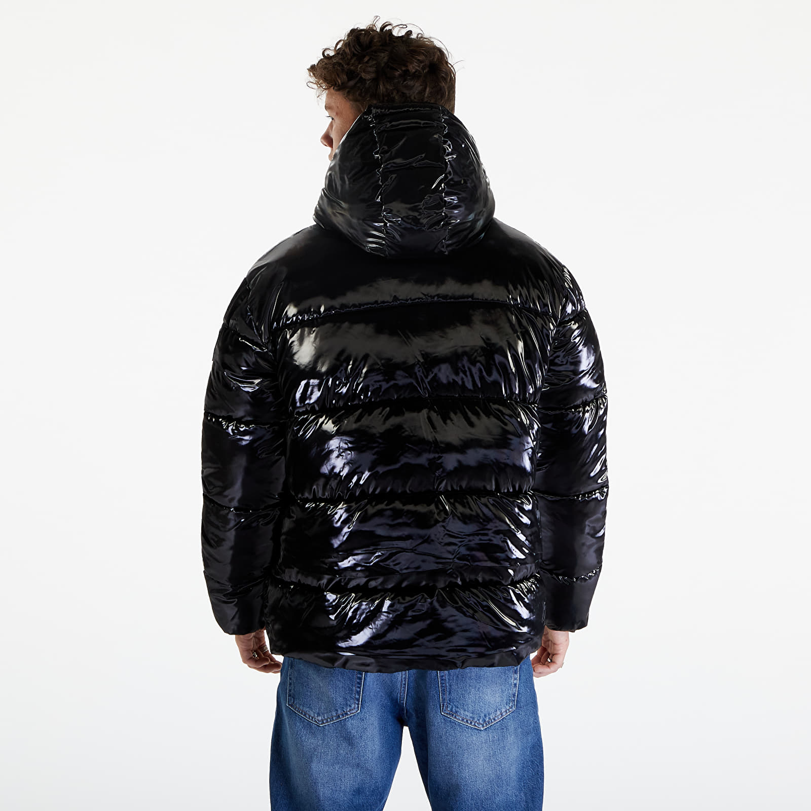 Якета Calvin Klein Jeans Badge Shine Oversize Black
