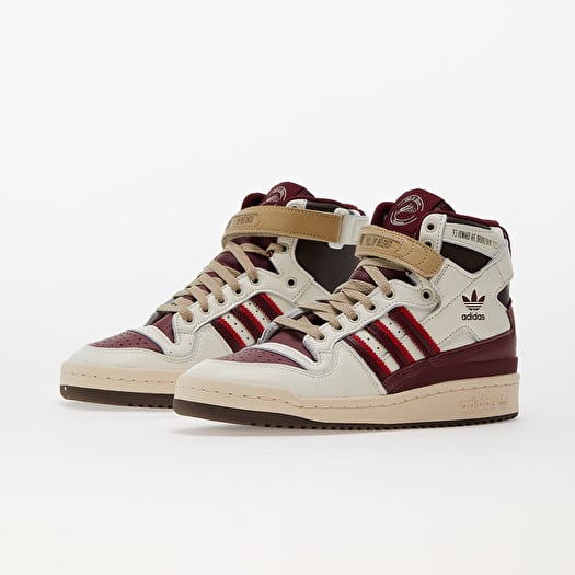 Red and white adidas high tops best sale
