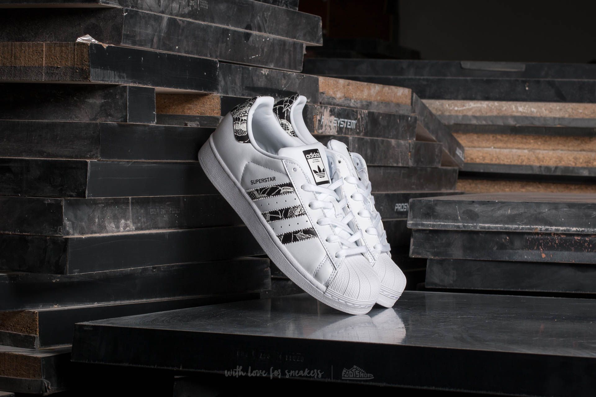 Women s shoes adidas W Superstar Footwear White Core Black Spray Footshop