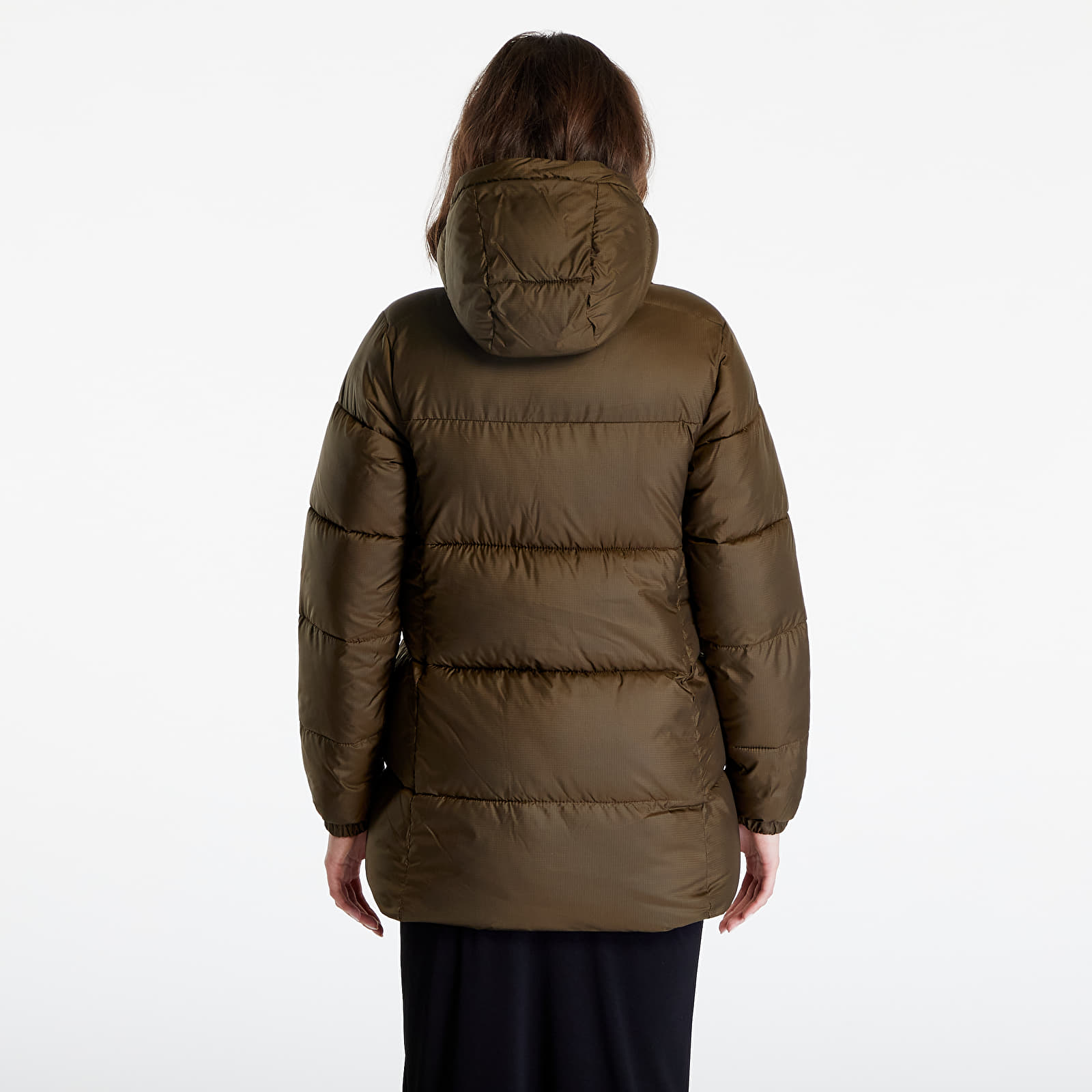 Bundy a kabáty Columbia Puffect™ Mid Hooded Jacket Olive Green