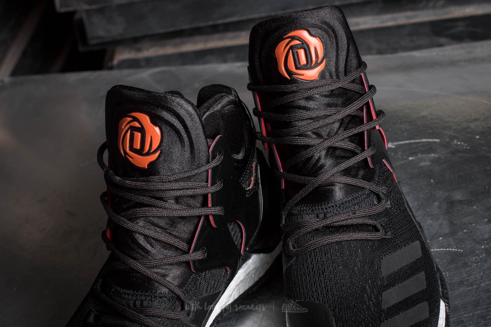 Herren Sneaker und Schuhe adidas D Rose 7 Core Black/ Utility Black-Orange
