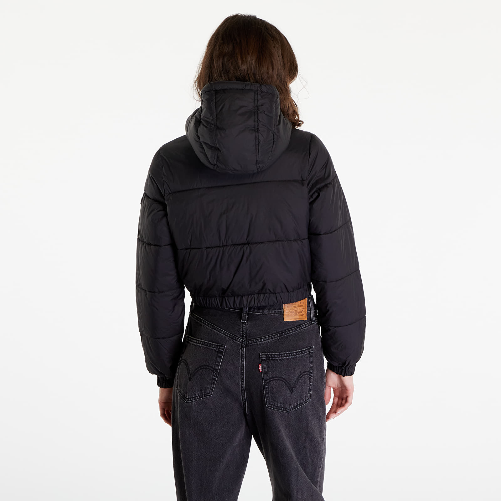 Jacken Tommy Jeans Signature Cropped Puffer Jacket Black