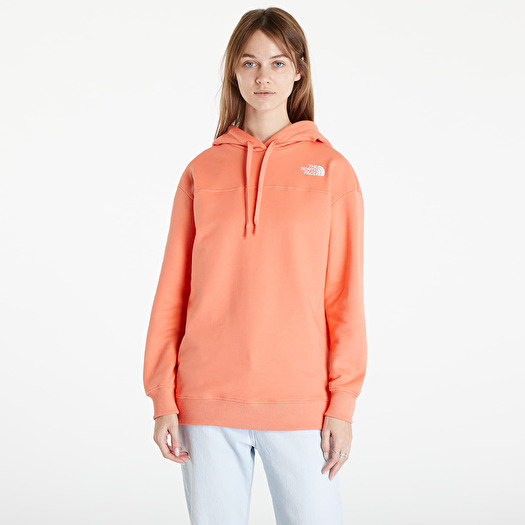 Coral north face hoodie shop