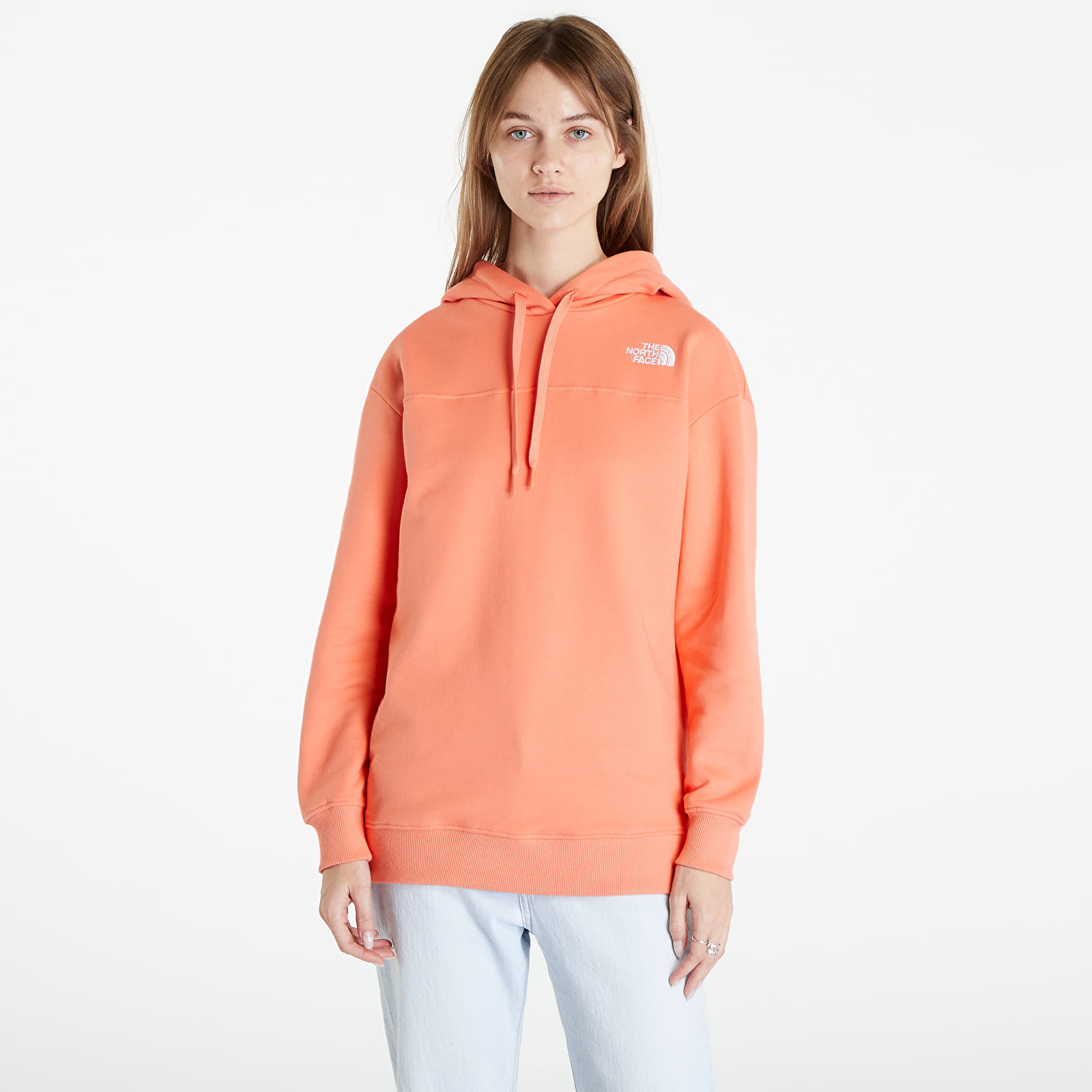 Peach north face hoodie 2025