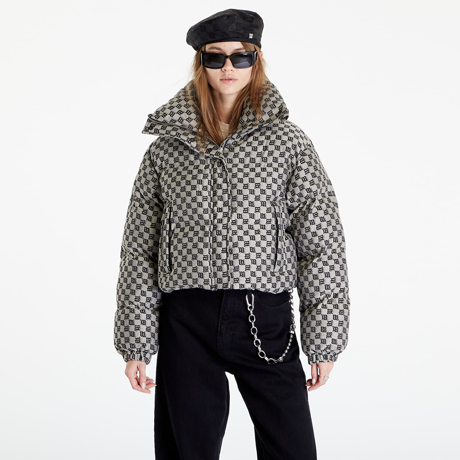 Jakne MISBHV Monogram Jacquard Canvas Puffer Wmns Beige