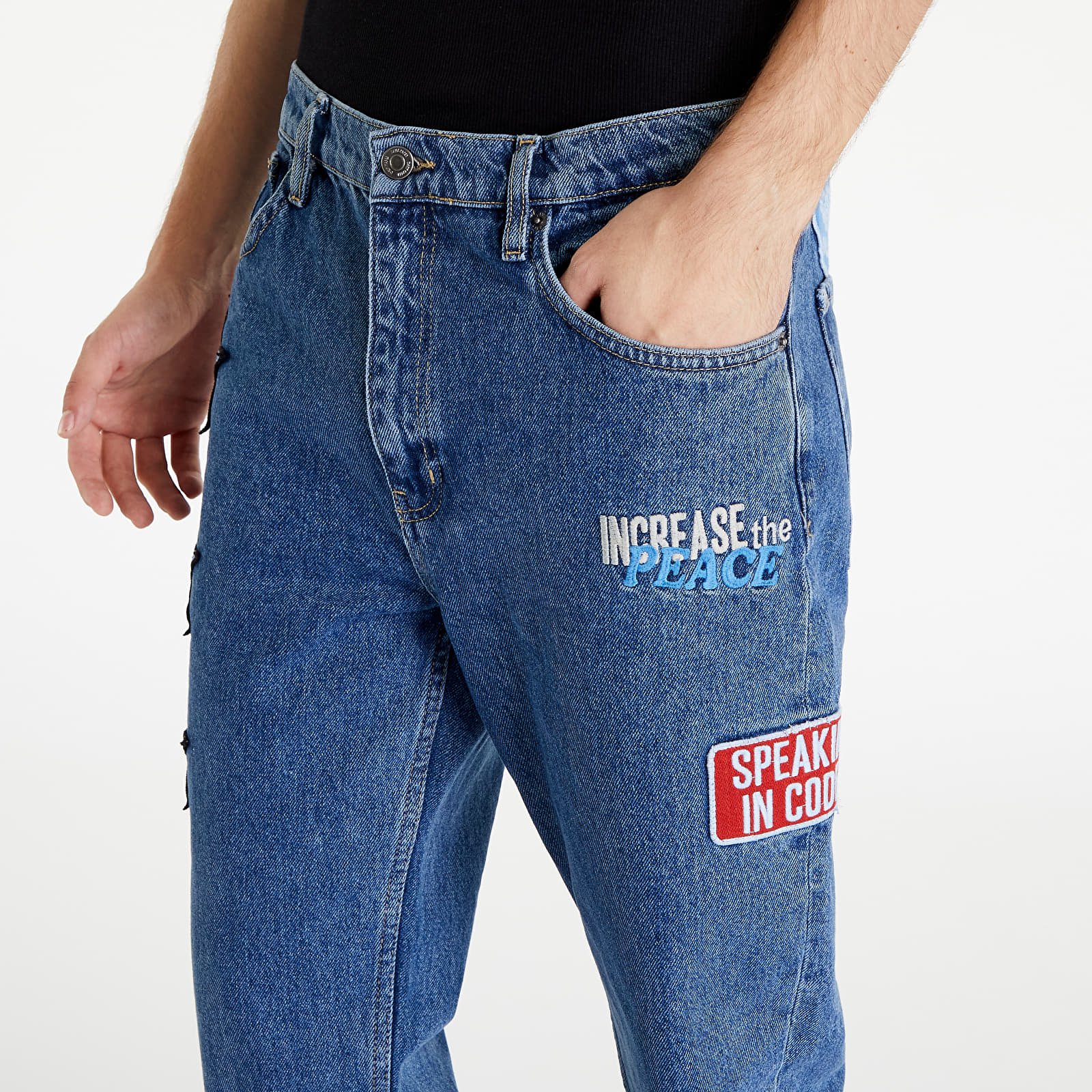 Džíny a kalhoty Daily Paper Nemi Pants Mid Blue