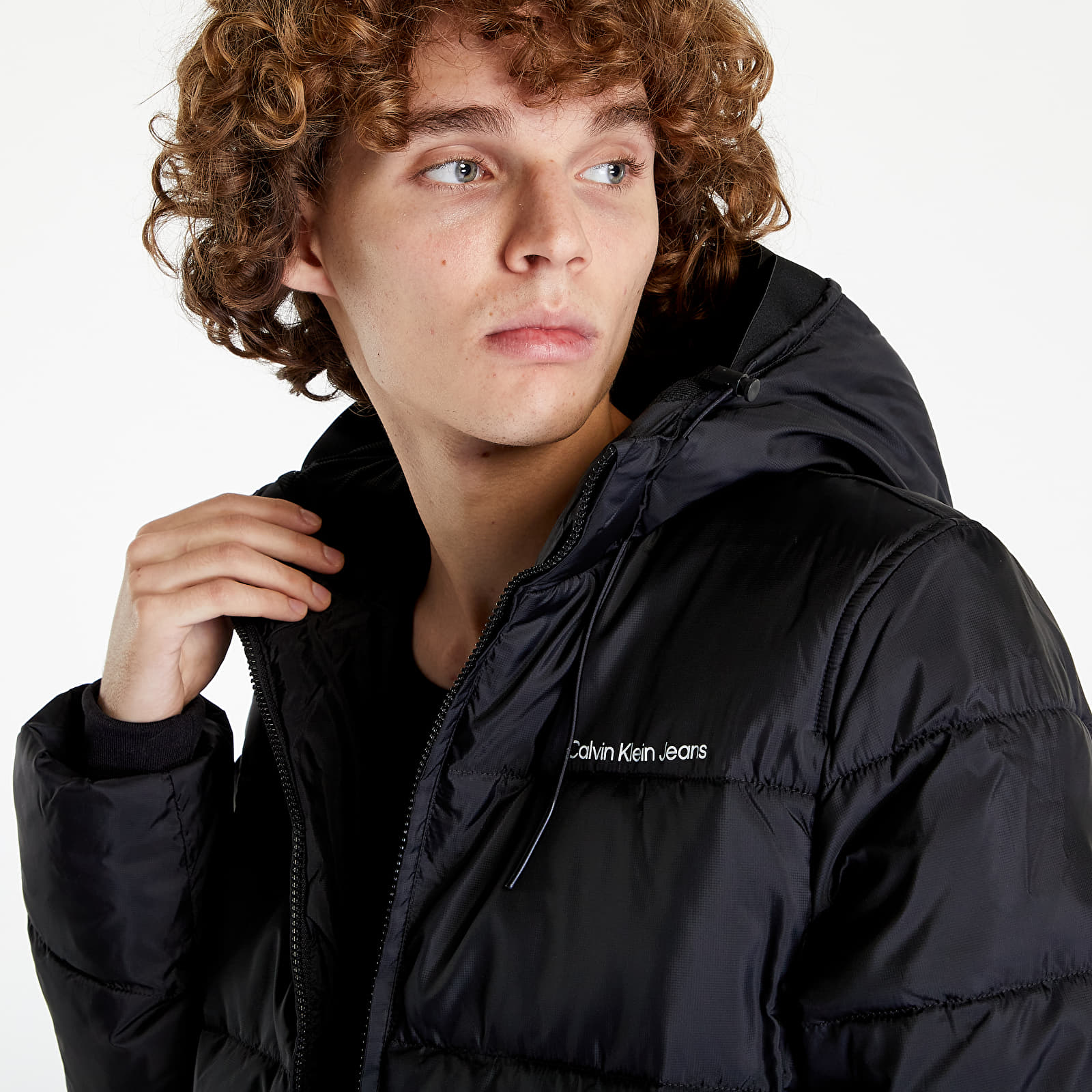 Giacche Calvin Klein Jeans Logo Tape Padded Puffer Jacket Black Footshop