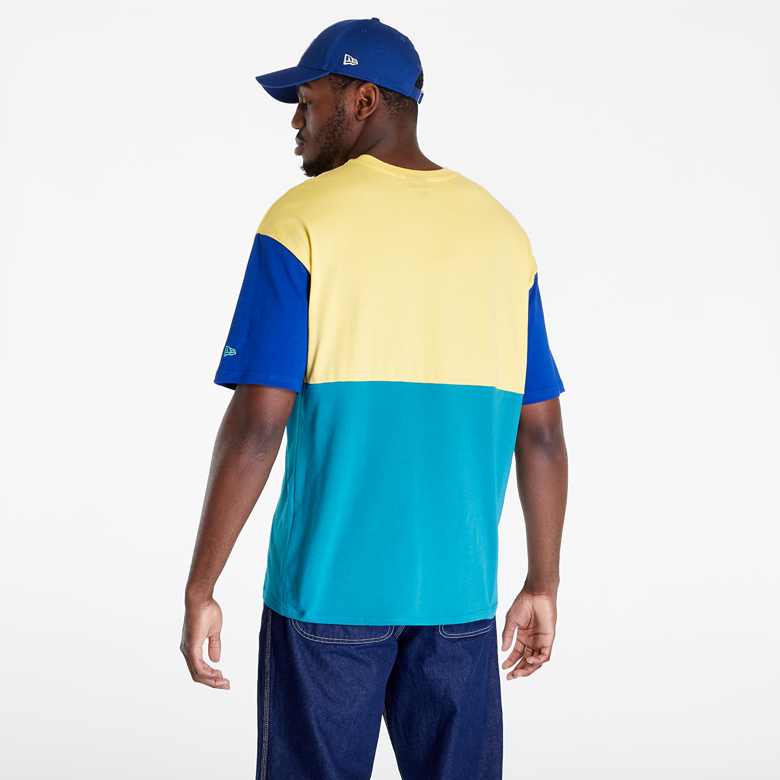 T-shirts New Era Block Badge Tee Aqua/ Honeycomb