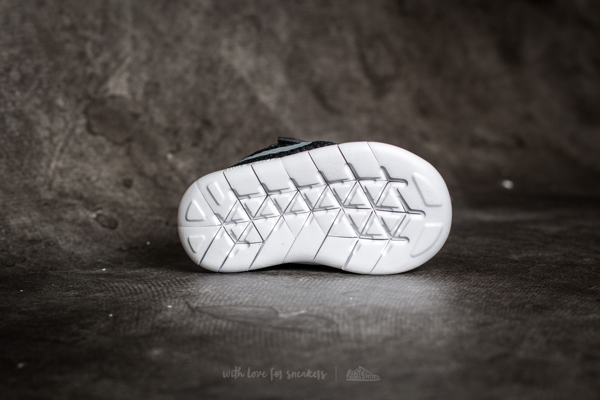 Detské tenisky a topánky Nike Free Run (TDV) Black/ Metallic Silver