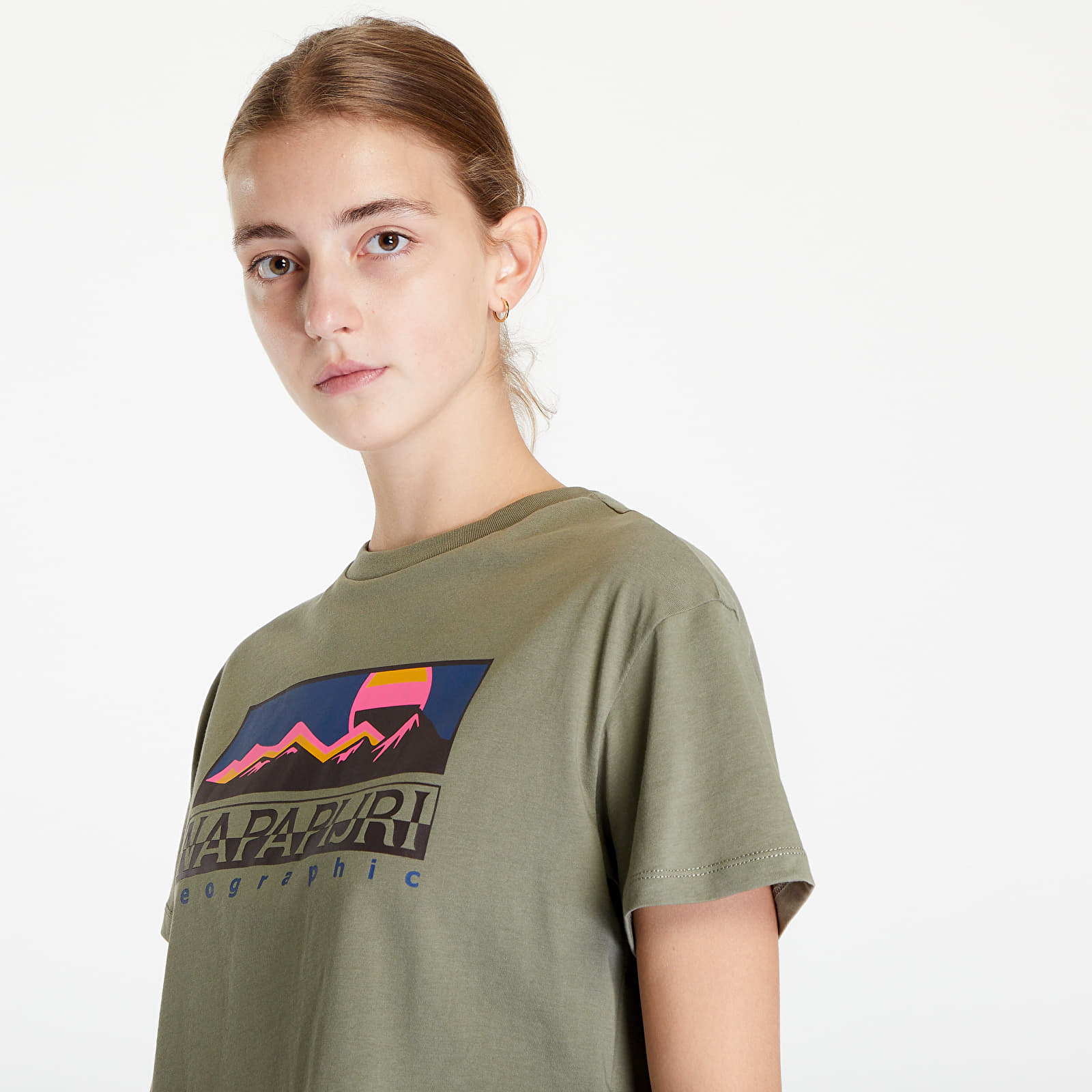 Magliette Napapijri S-Cold Ss Crop Tee Green Lichen