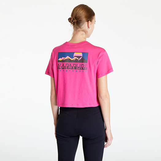 Camisetas Napapijri S-Cold Ss Crop Tee Pink Clash Footshop