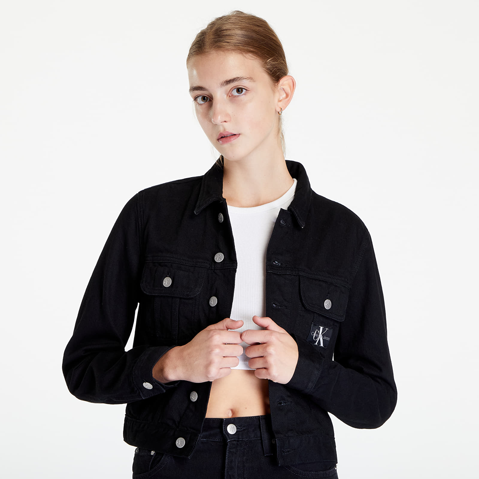 Jacken Calvin Klein Jeans Cropped 90S Denim Jacket Denim Rinse 