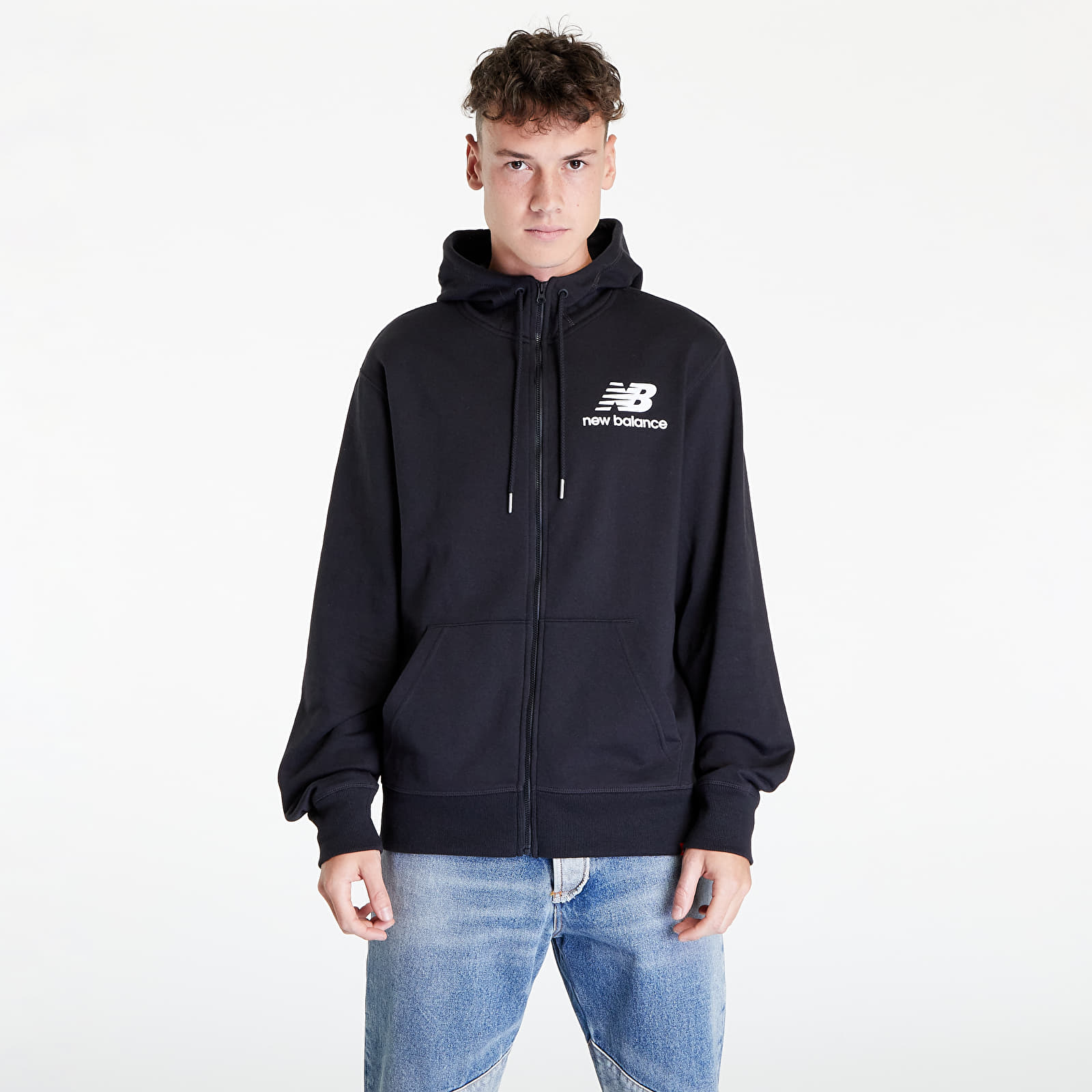 Footshop and Essentials sweatshirts | Hoodie Zip New Balance Stacked Hoodies Full Black