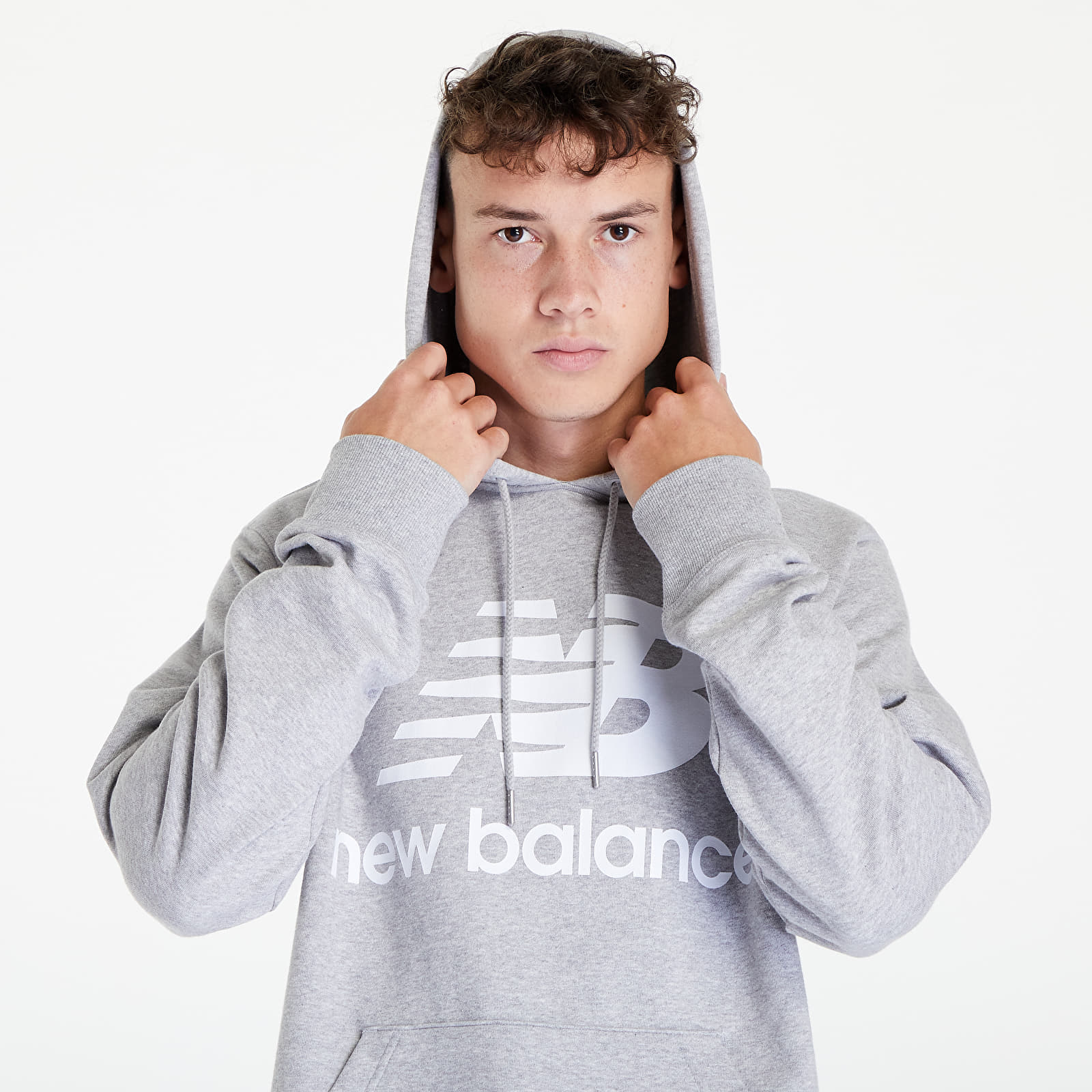 Puloverji New Balance Essentials Pullover Hoodie Athletic Grey