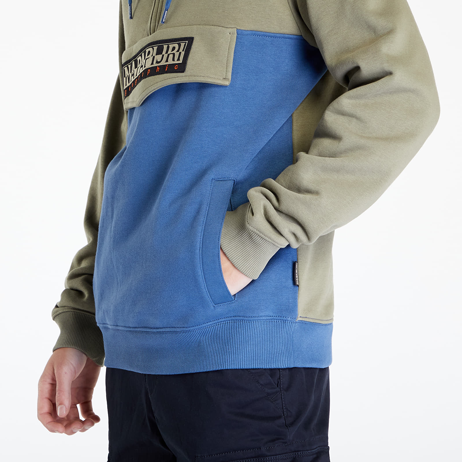 Puloverji   Napapijri B-Course Half Zip Hoodie Green Lichen
