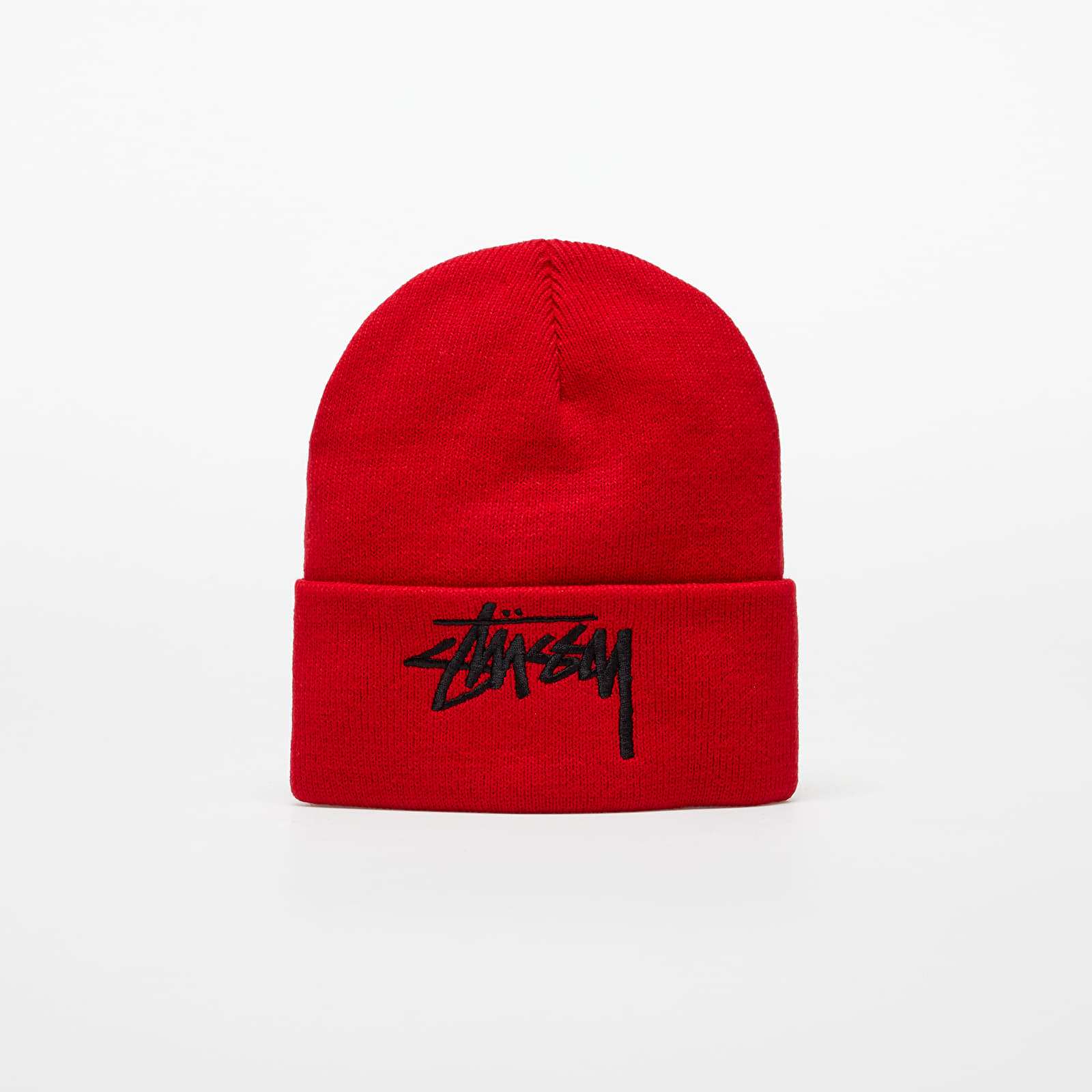 Kape Stüssy Big Stock Cuff Beanie Deep Red