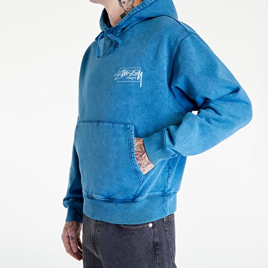 Hoodies and sweatshirts Stussy Dyed Stussy Designs Hood Blue Footshop
