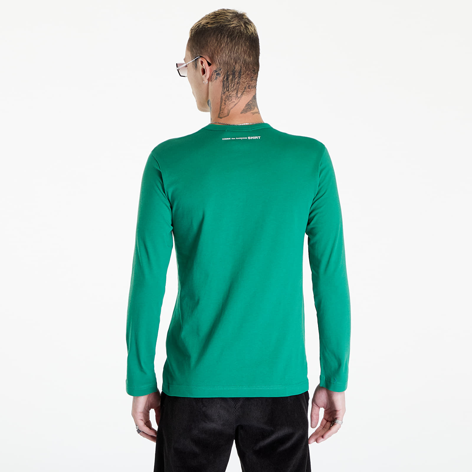 Levně Comme des Garçons SHIRT Long Sleeve Knit T-Shirt Green