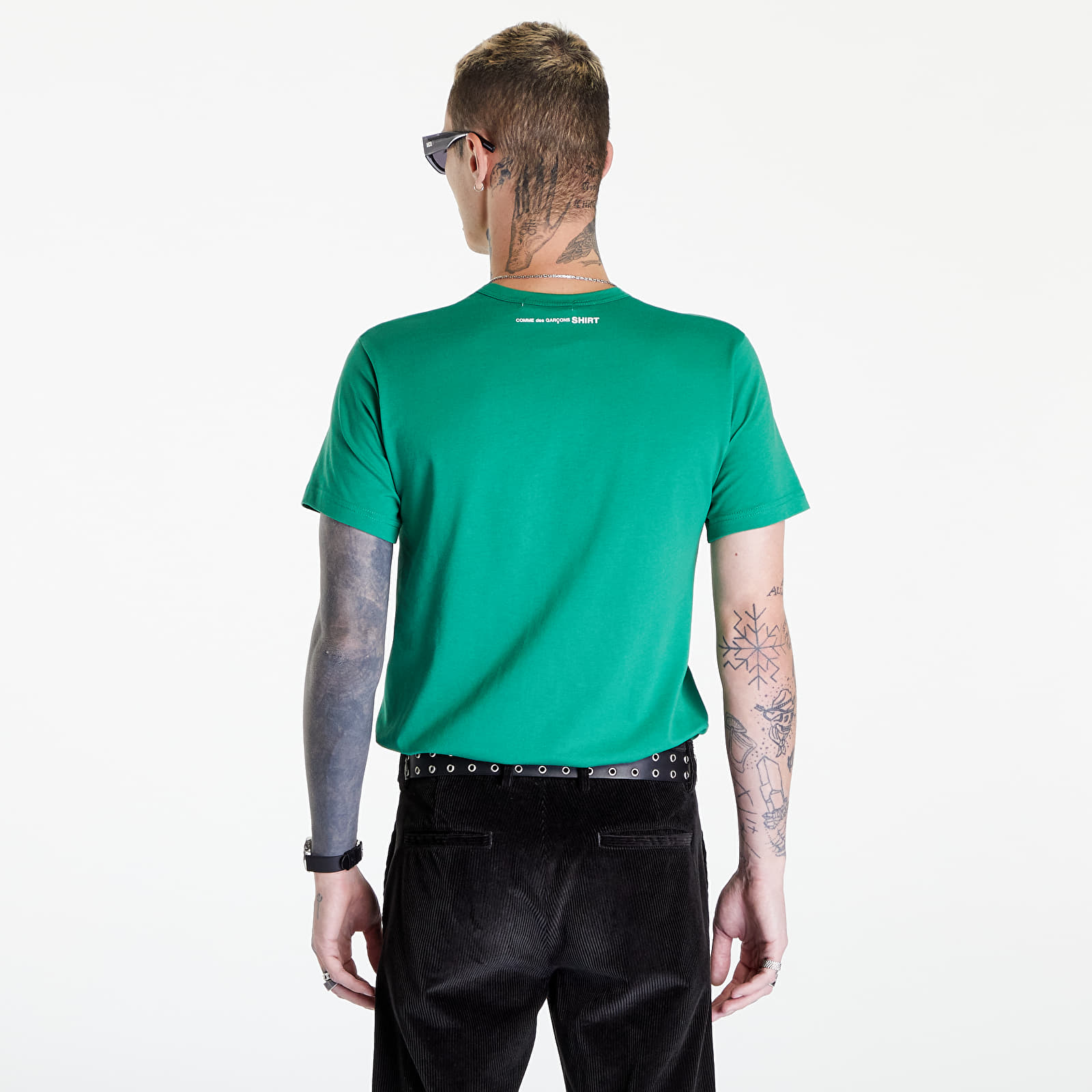 Green cdg shirt discount