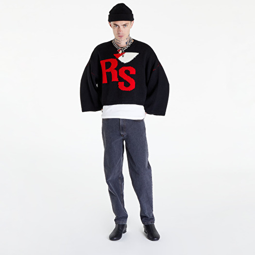 Sweater Raf Simons Loose Fit Cropped Wool Jacquard Rs Sweater