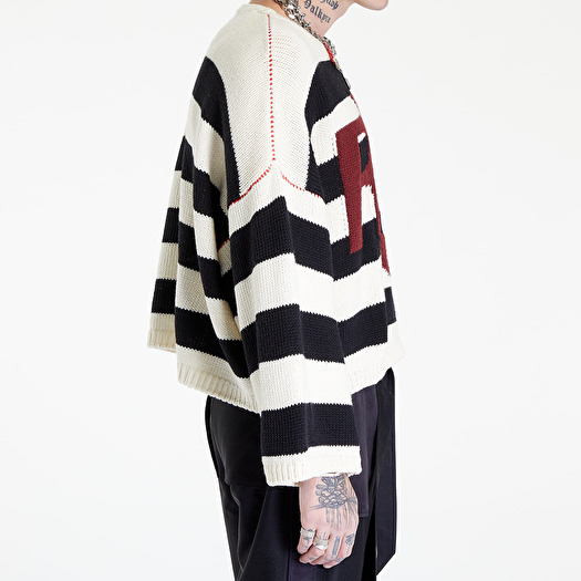 Sweater Raf Simons Loose Fit Cropped Wool Jacquard Rs Sweater