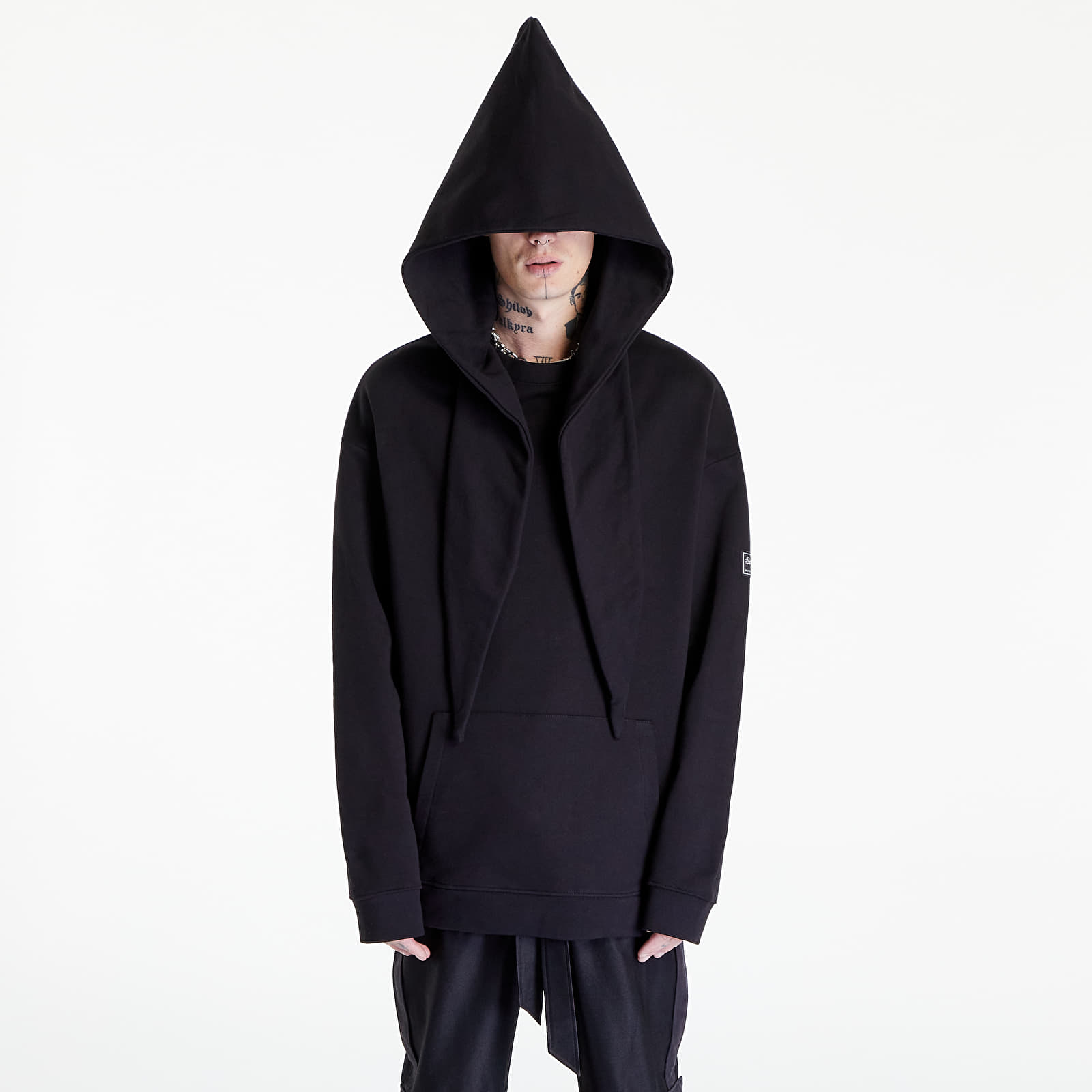 Raf simons black hoodie new arrivals