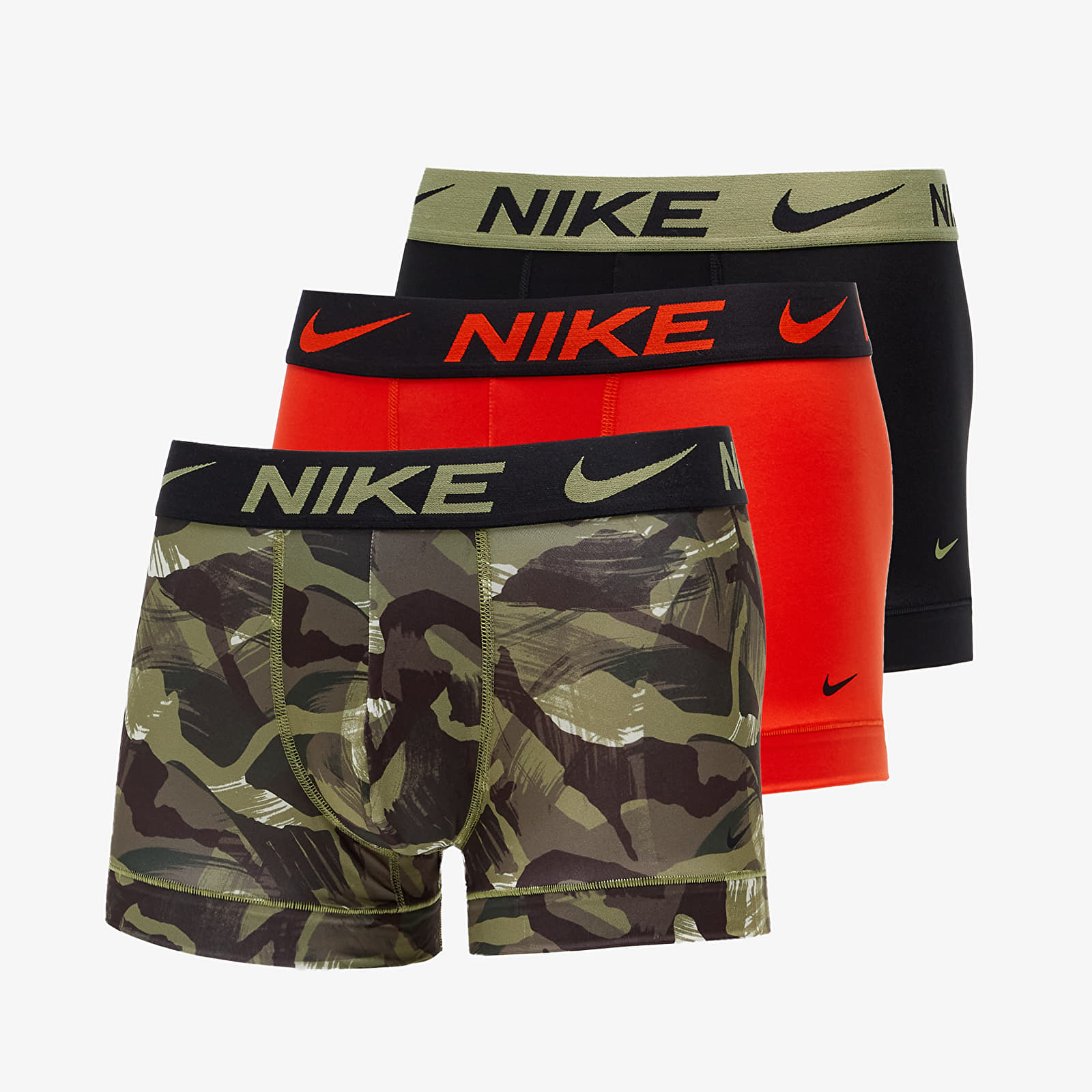 Boxer shorts Nike Dri-FIT Essential Micro Trunk 3-Pack Brush Stroke Print/ Team Orange/ Black