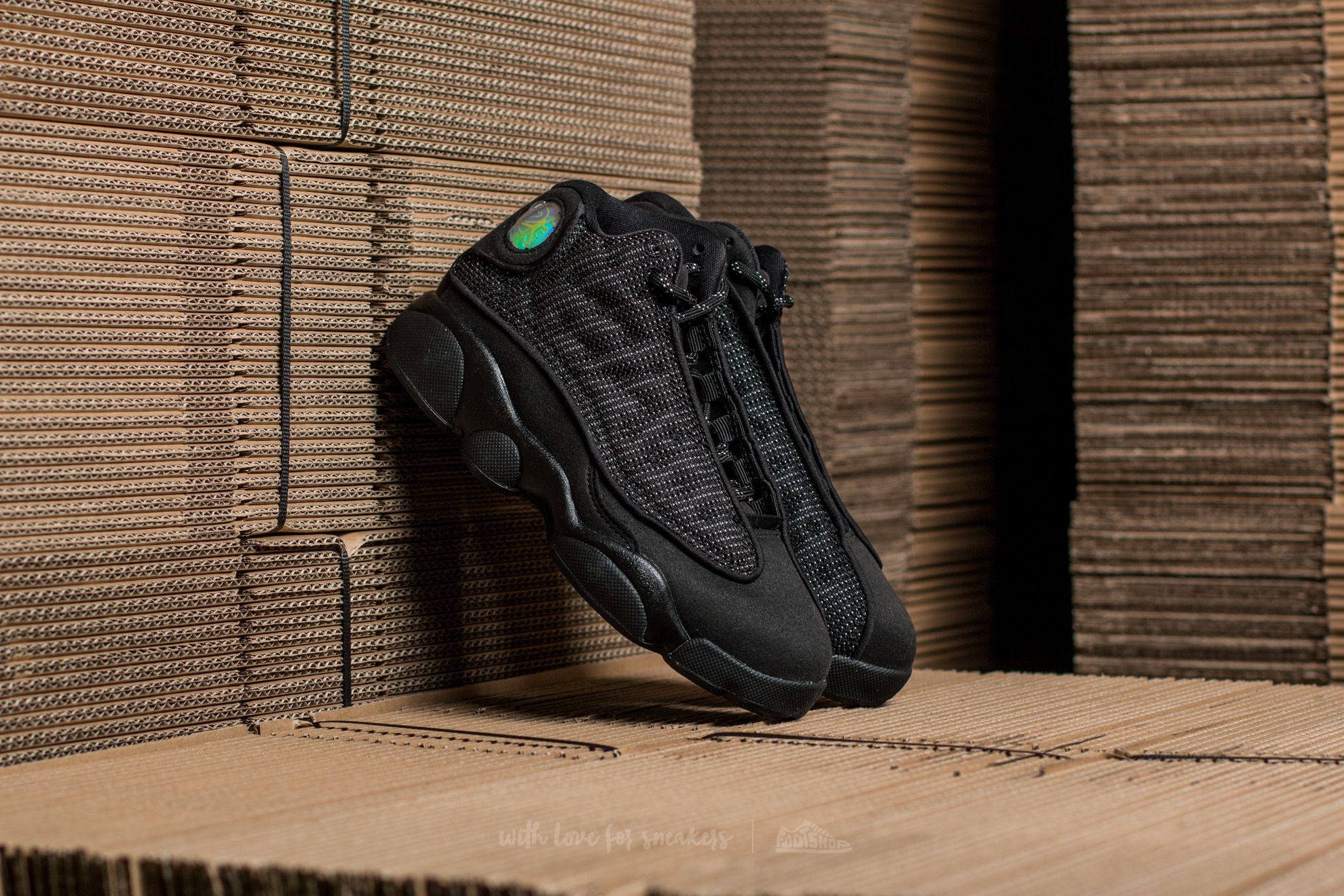 Mid top sneakers and shoes Jordan 13 Retro TXT BP Black Black