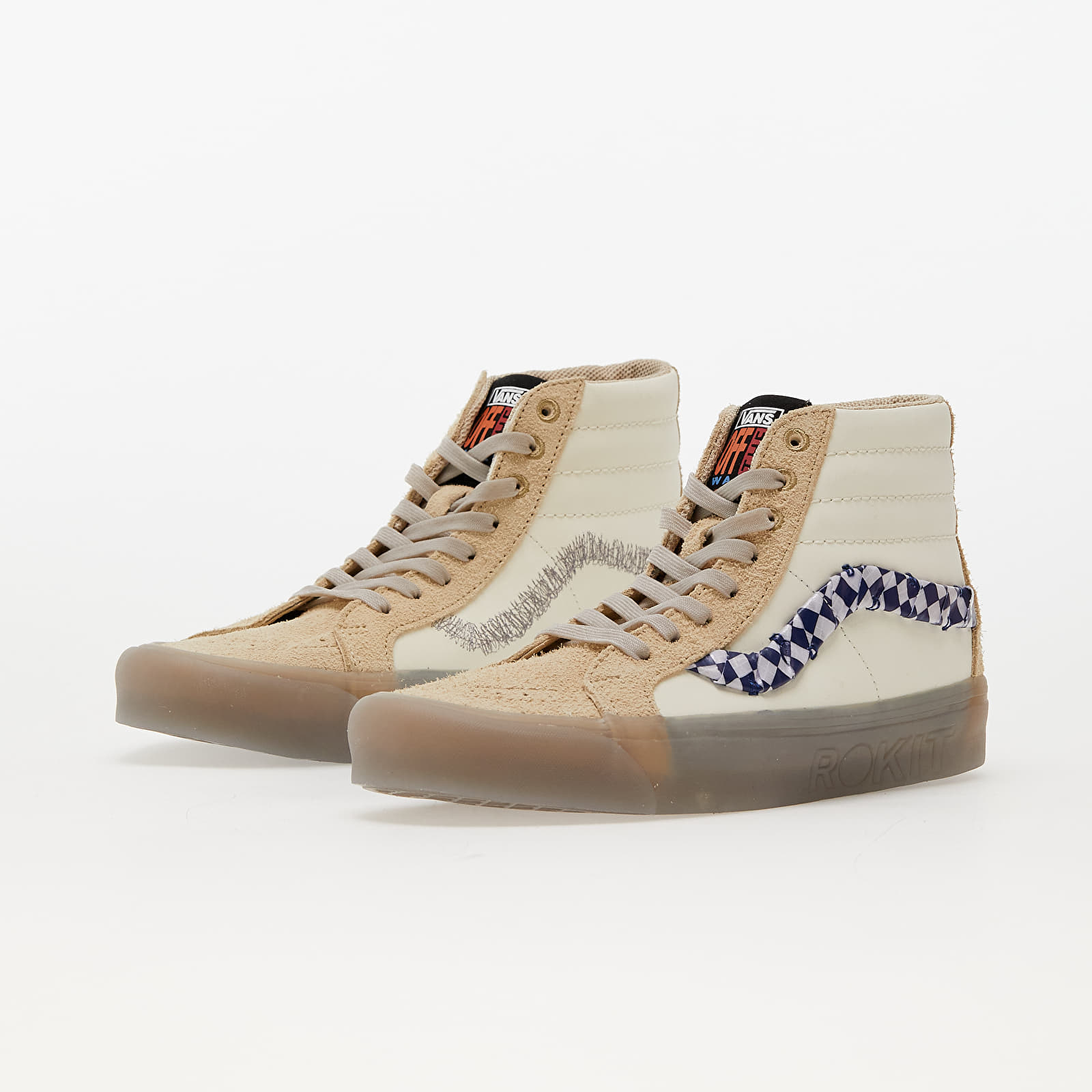 Zapatillas Hombre Vans x Rokit Sk8-Hi 38 DX WS Translucent Pebble