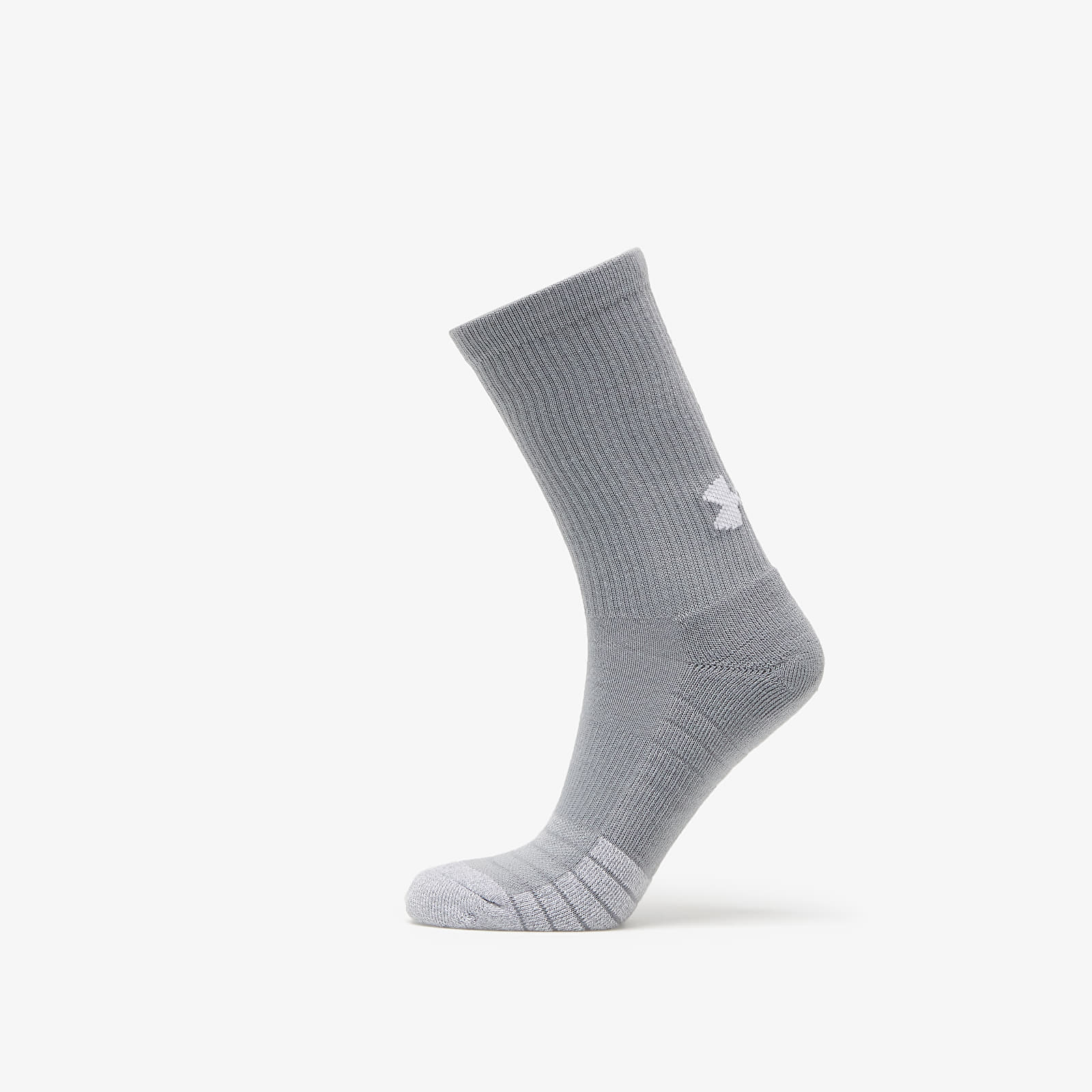 Sukat Under Armour Heatgear Crew 3-Pack Socks Gray/ White