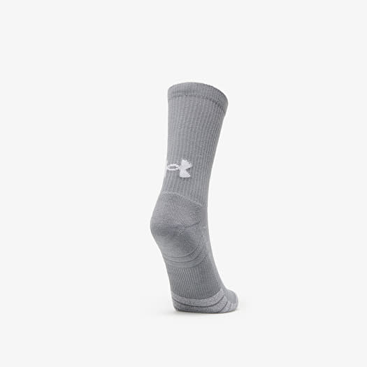 Socks Under Armour Heatgear Crew 3-Pack Socks Gray/ White