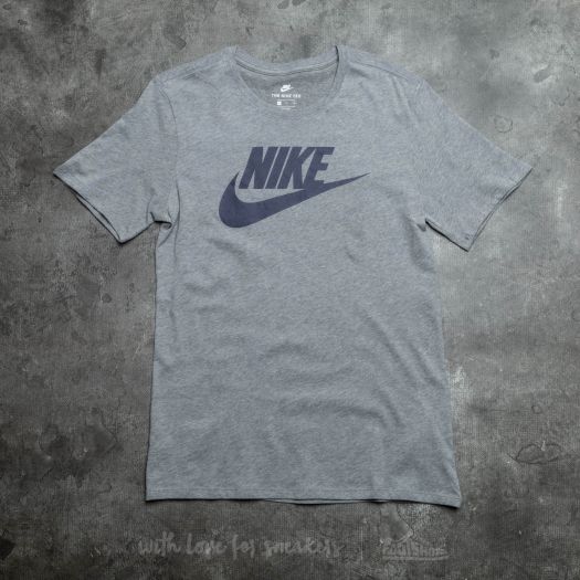 T shirts Nike Futura Icon Tee Carbon Heather Obsidian Footshop
