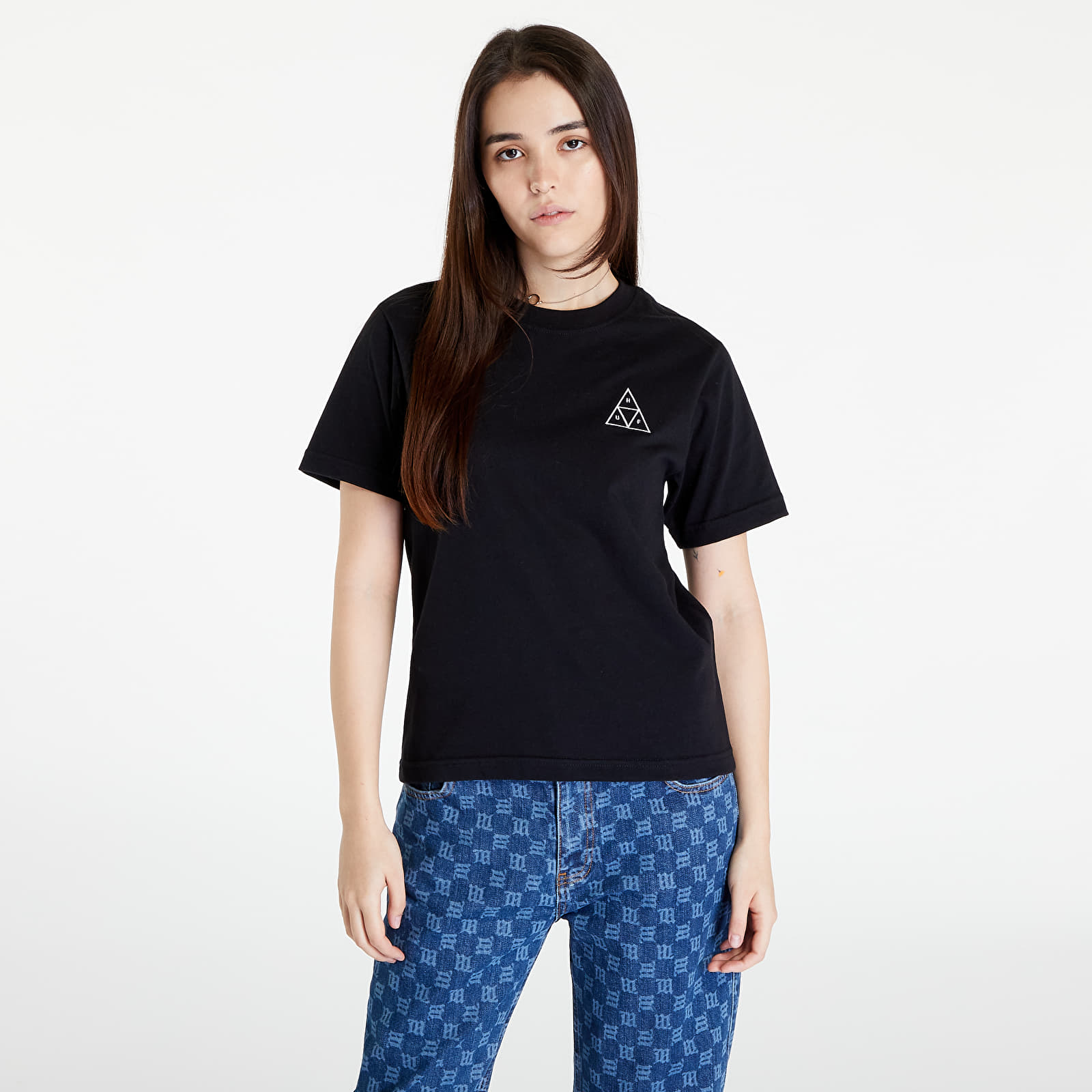 T-shirts HUF Embroidered Tt S/S Relax Tee Black