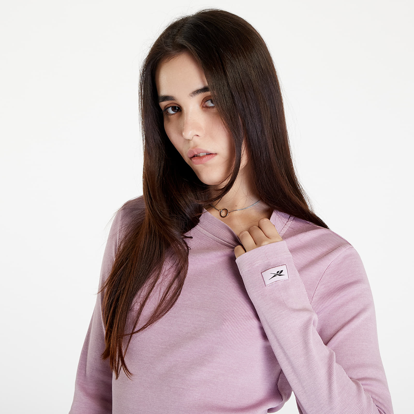 T-shirts Reebok Classics Ribbed Long Sleeve Wrap Long-sleeve Top Natural Dye