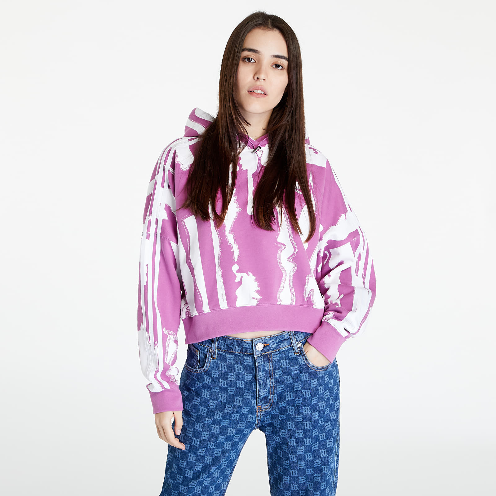 adidas Originals - hoodie semi pulse lilac/ white