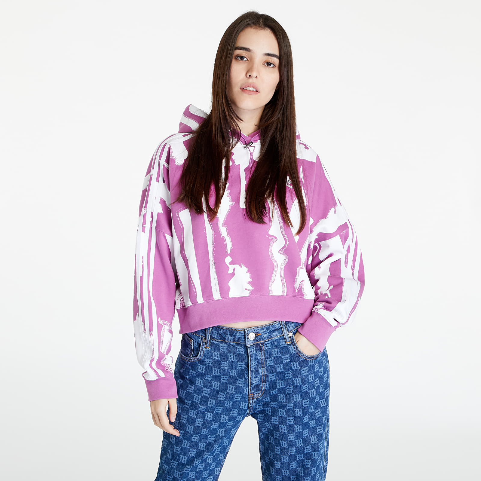 Hoodies and sweatshirts  adidas Originals Hoodie Semi Pulse Lilac/ White