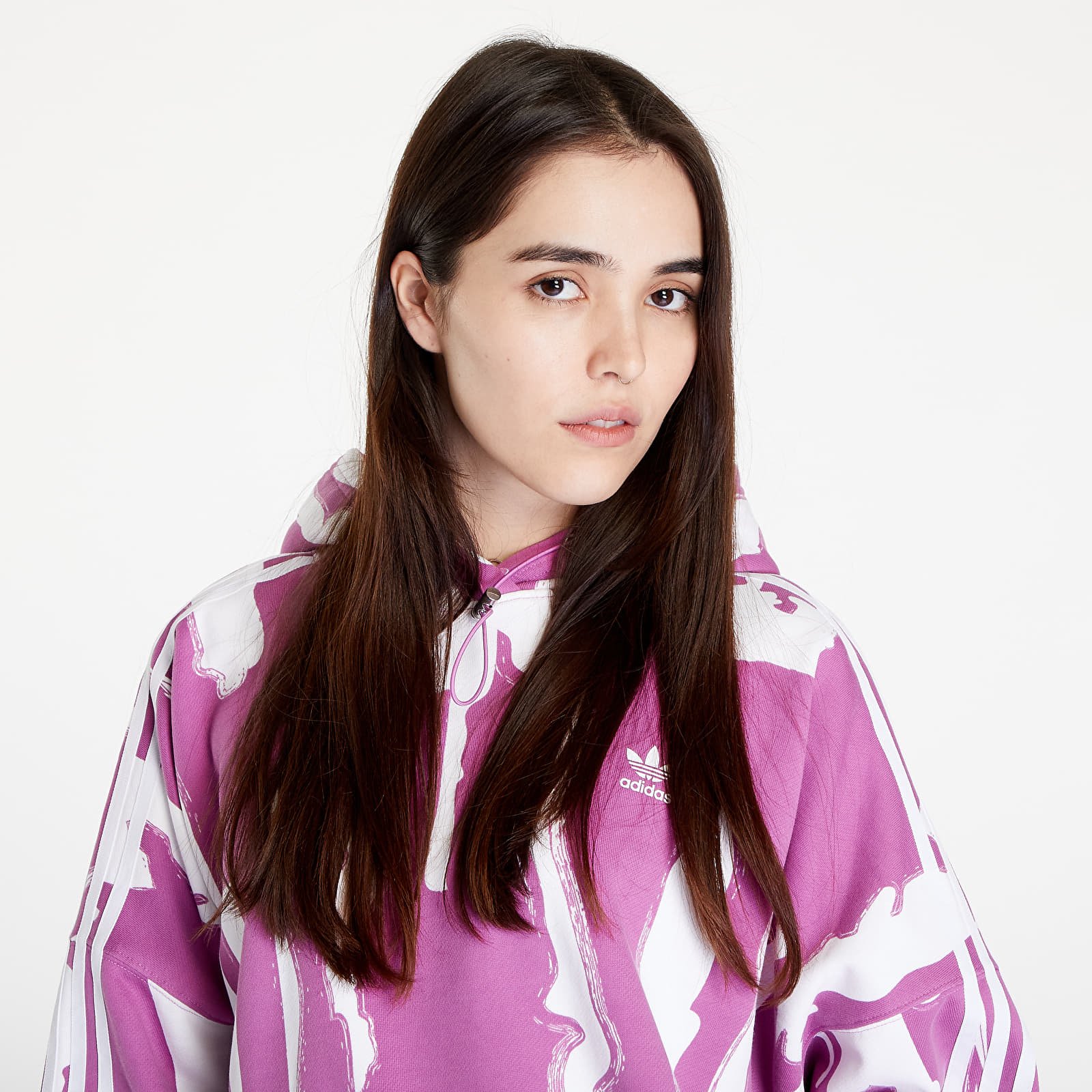 Hoodies and sweatshirts  adidas Originals Hoodie Semi Pulse Lilac/ White