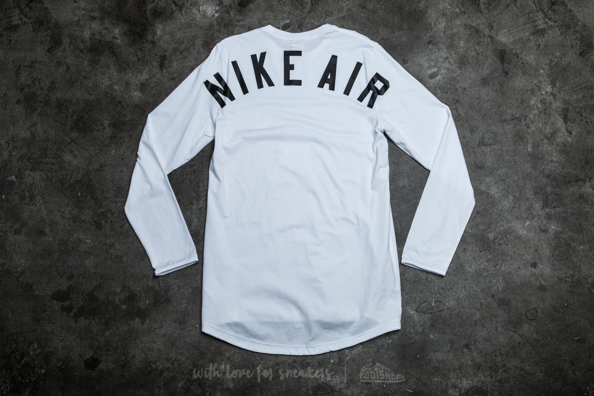 Nike air long sleeve t shirt blanc hotsell