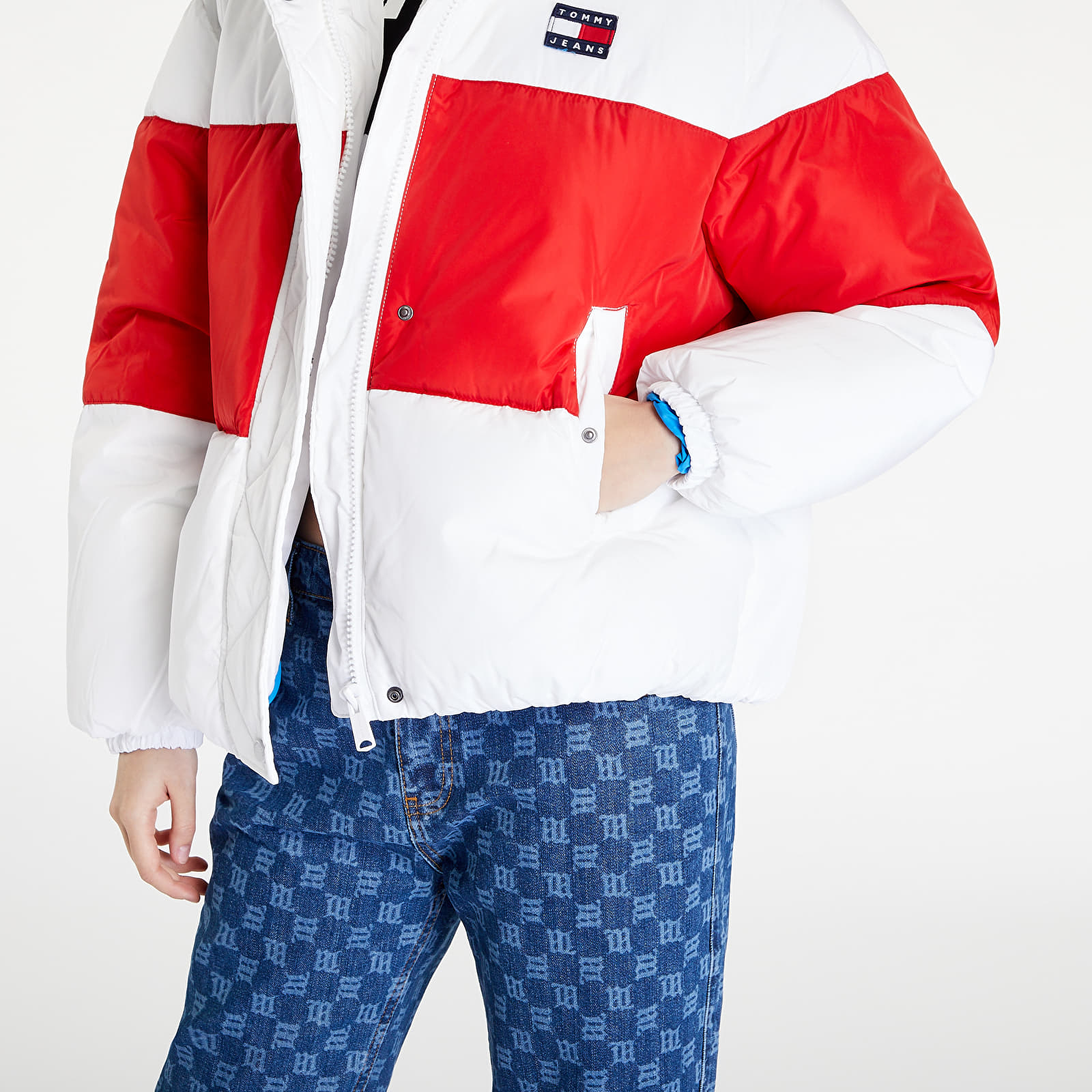 Bundy Tommy Jeans Shiny Badge Puffer Red