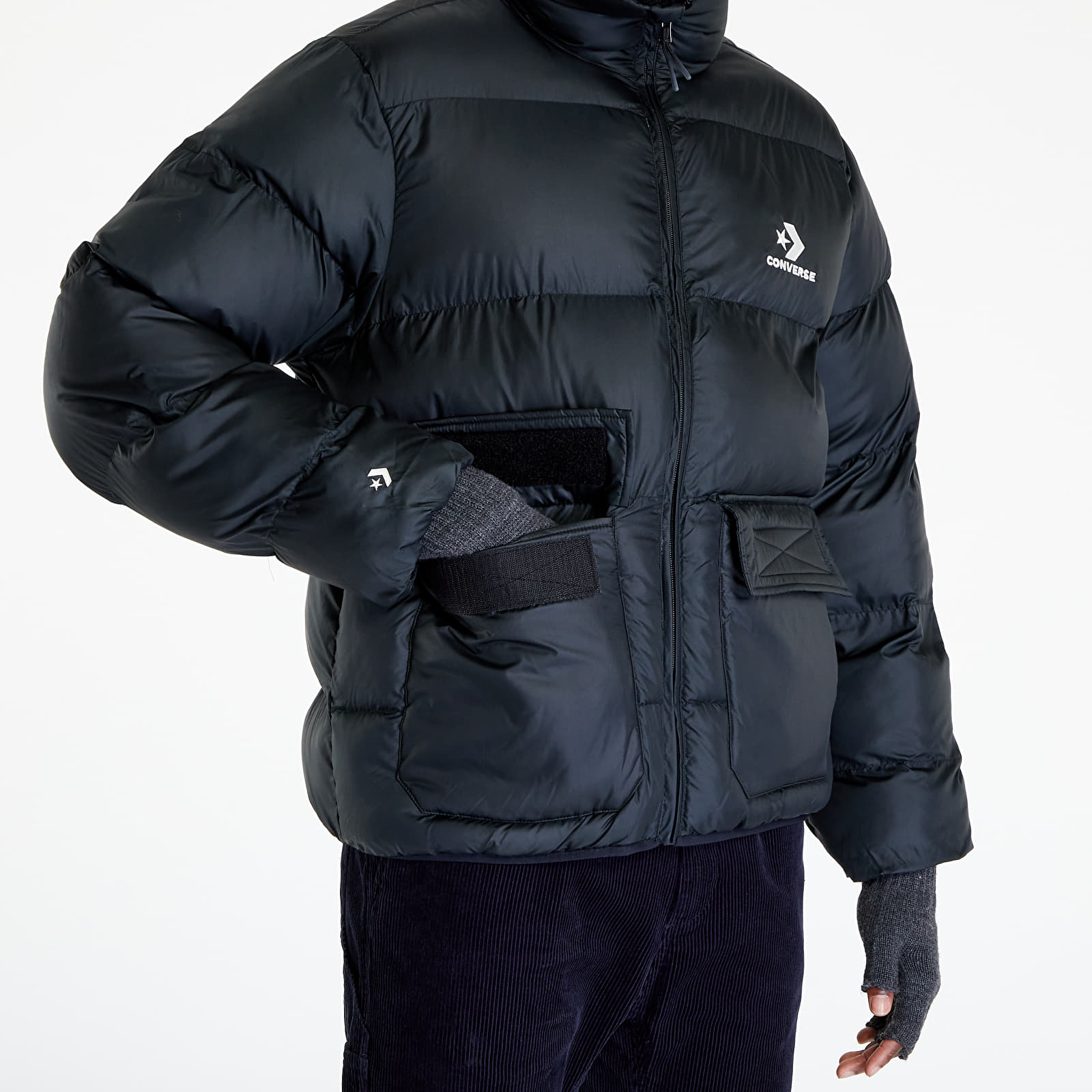 Chaquetas Converse Patch Pocket Puffer Jacket Black