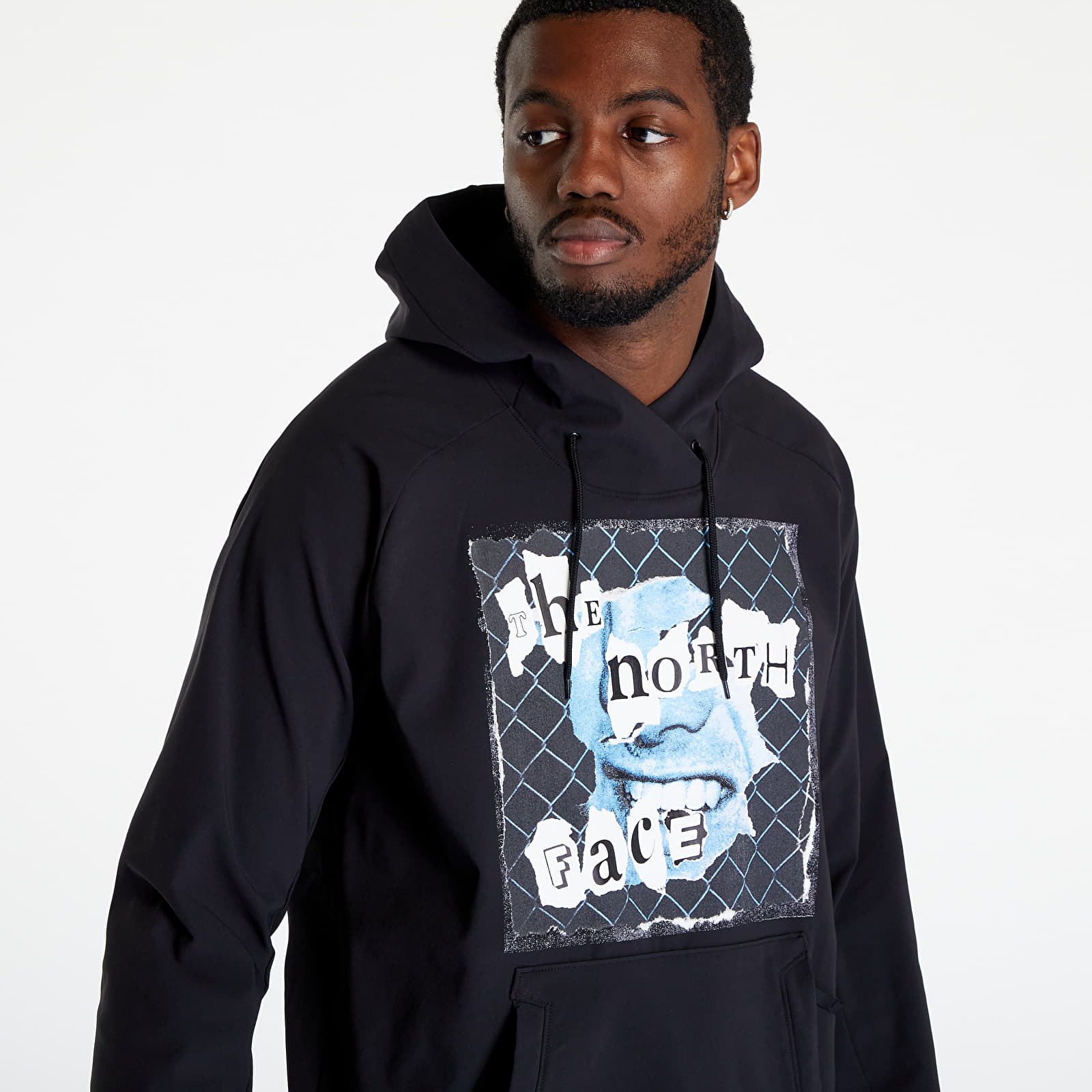 Mikiny The North Face M Printed Tekno Hoodie Tnf Black/ Tnf White | Footshop