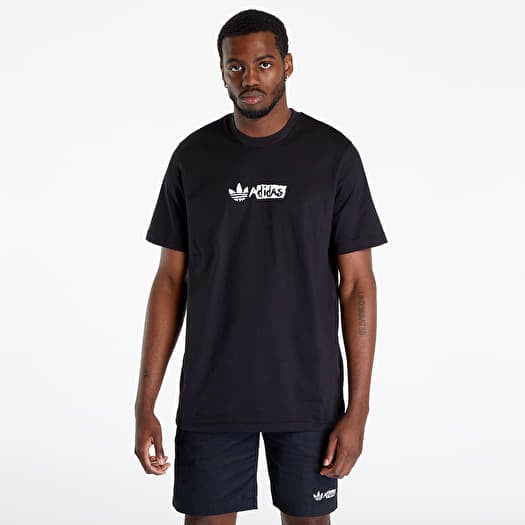 Adidas black round neck t shirt sales