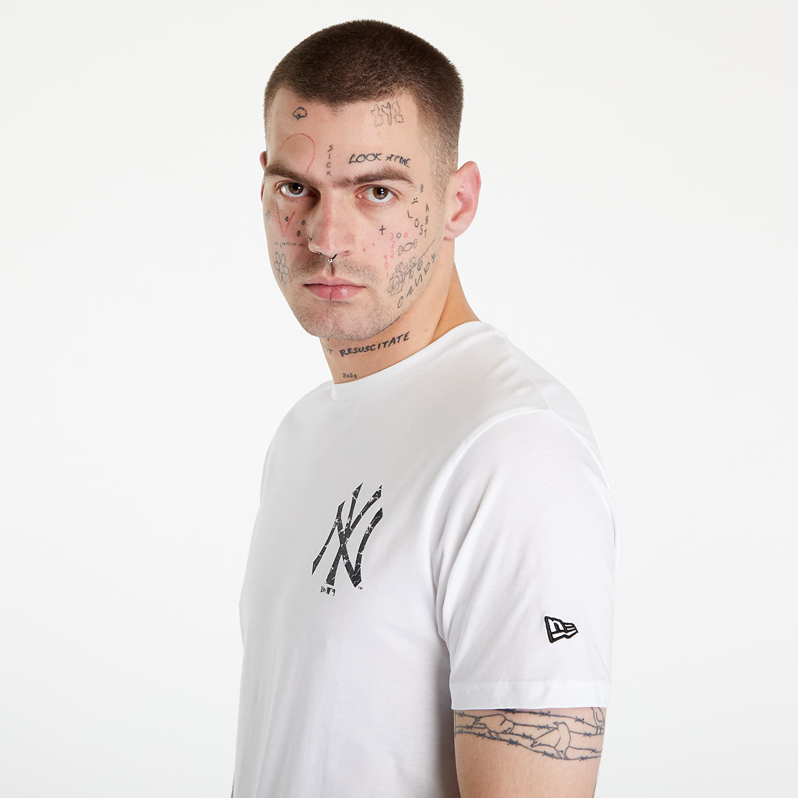 T-shirts New Era MLB Seasonal Infill Tee New York Yankees White/ Black