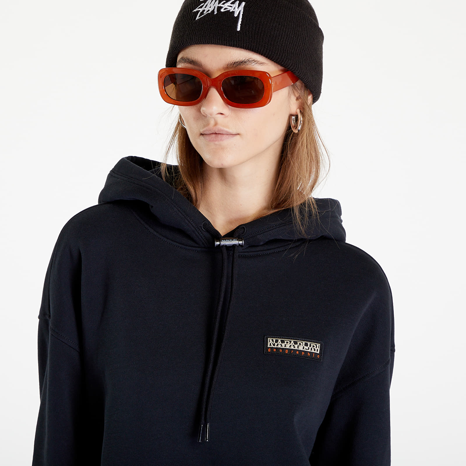 Hupparit ja collegepaidat Napapijri B-Hockey Hoodie Crop Black