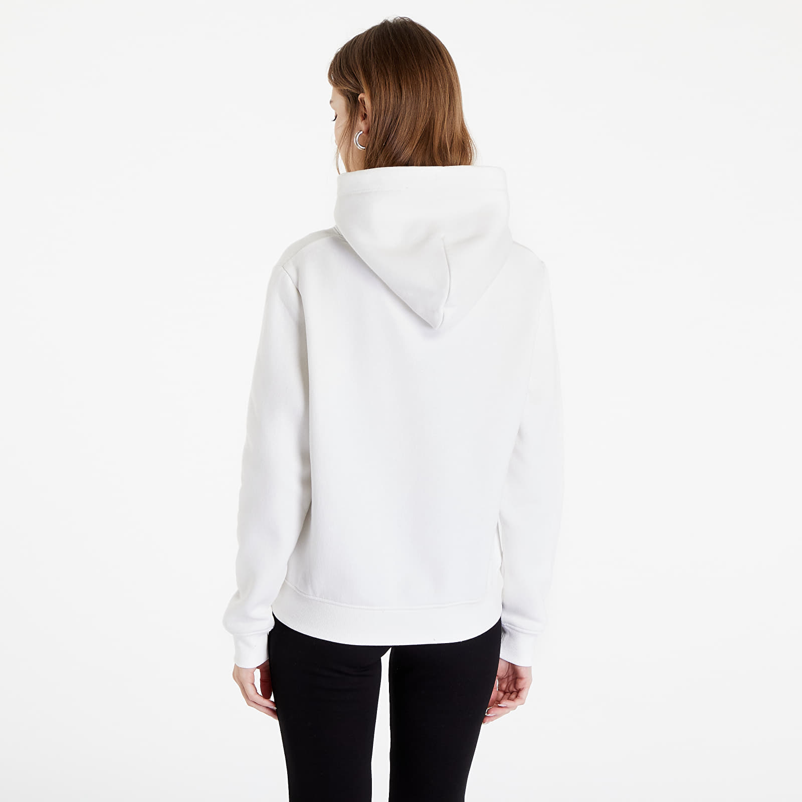 Mikiny Tommy Jeans Reg Serif Linear Hoodie Ecru
