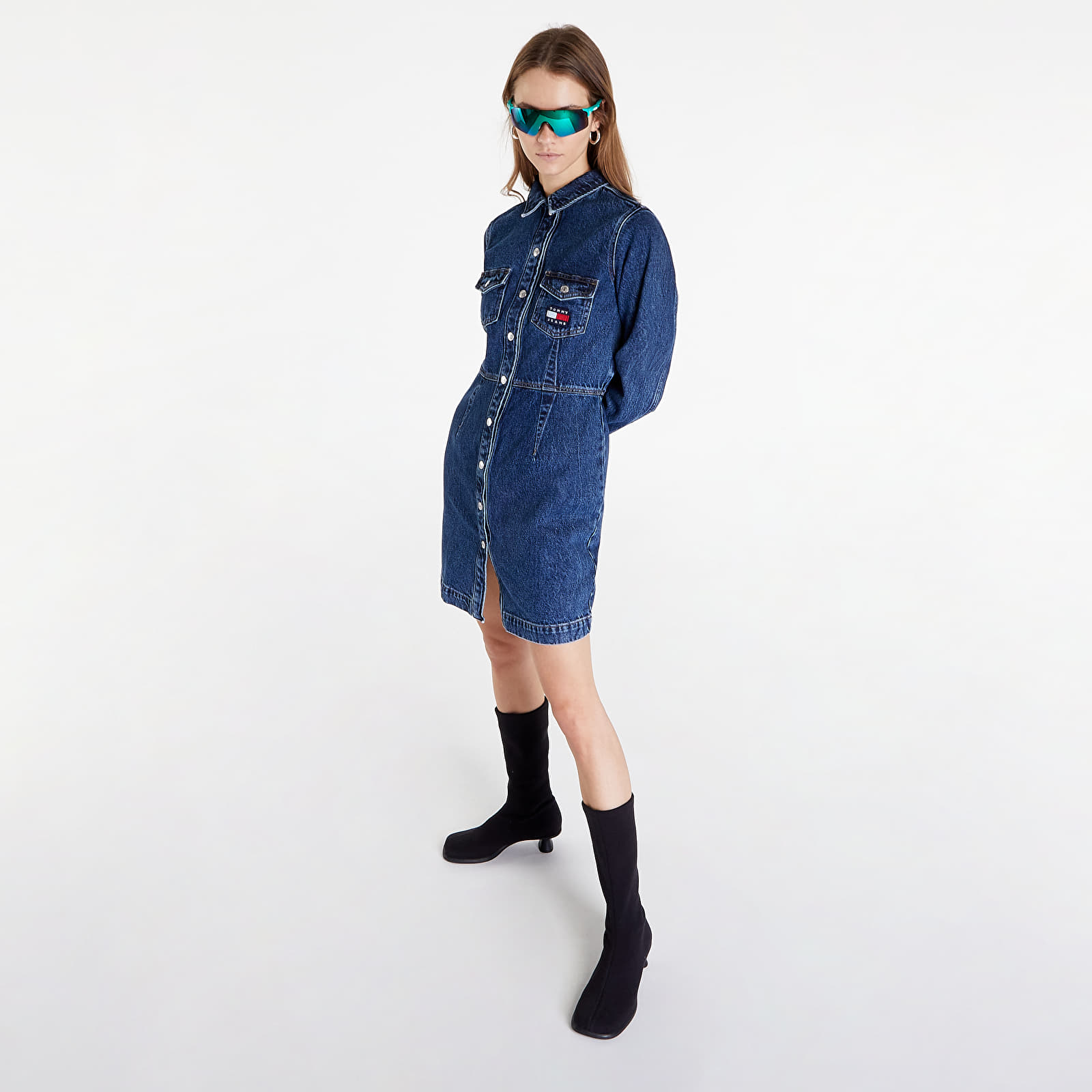Φορέματα Tommy Jeans Slim Denim Dress Denim Medium